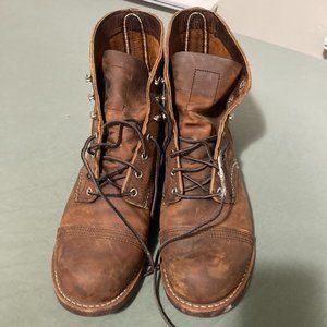 Copper Red Wing Iron Ranger Cap-Toe Boots - Leather, (For Men) Size 10
